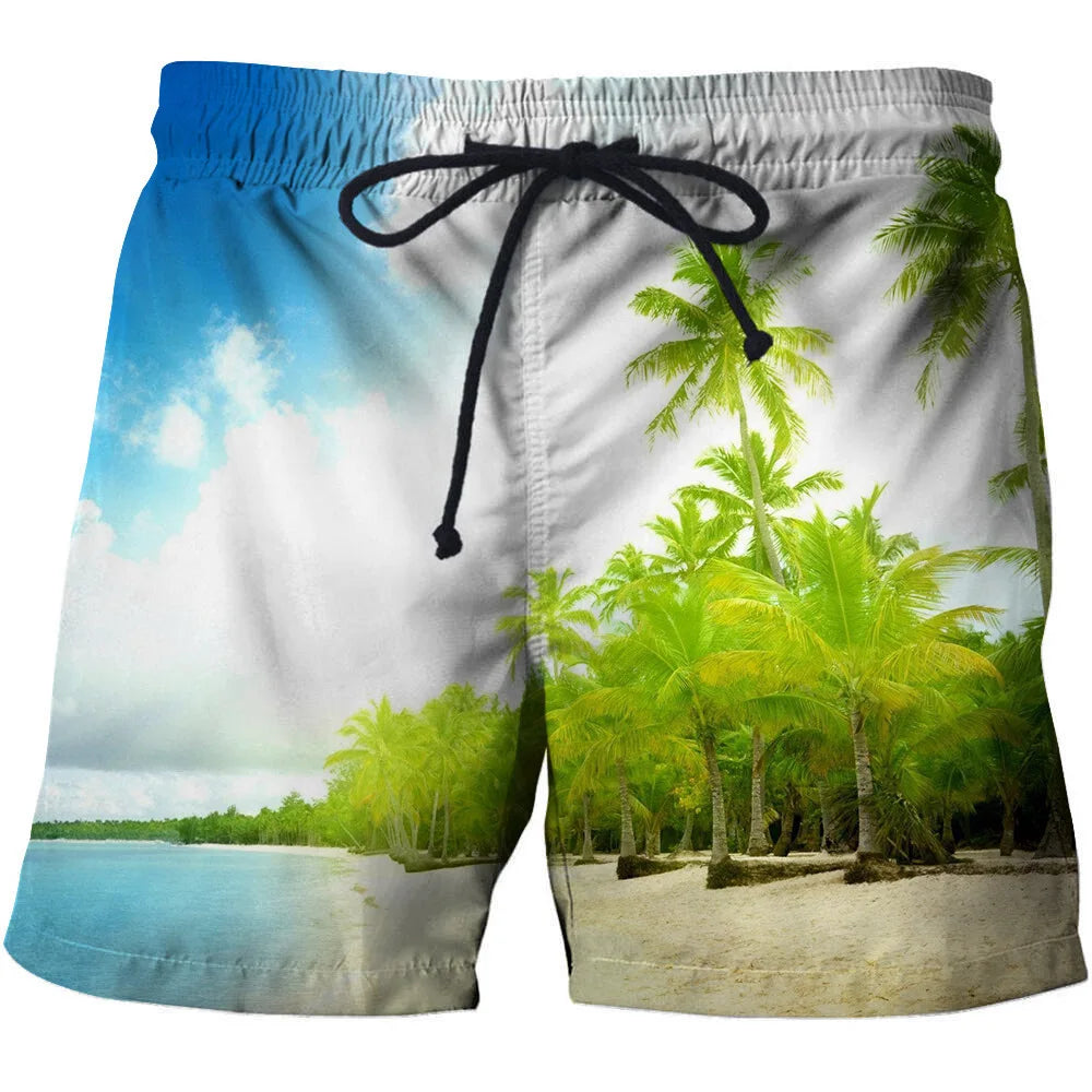 3D Landscape Print Beach Pants: Fashion-Forward Comfort with Soft, Advanced Fabrics