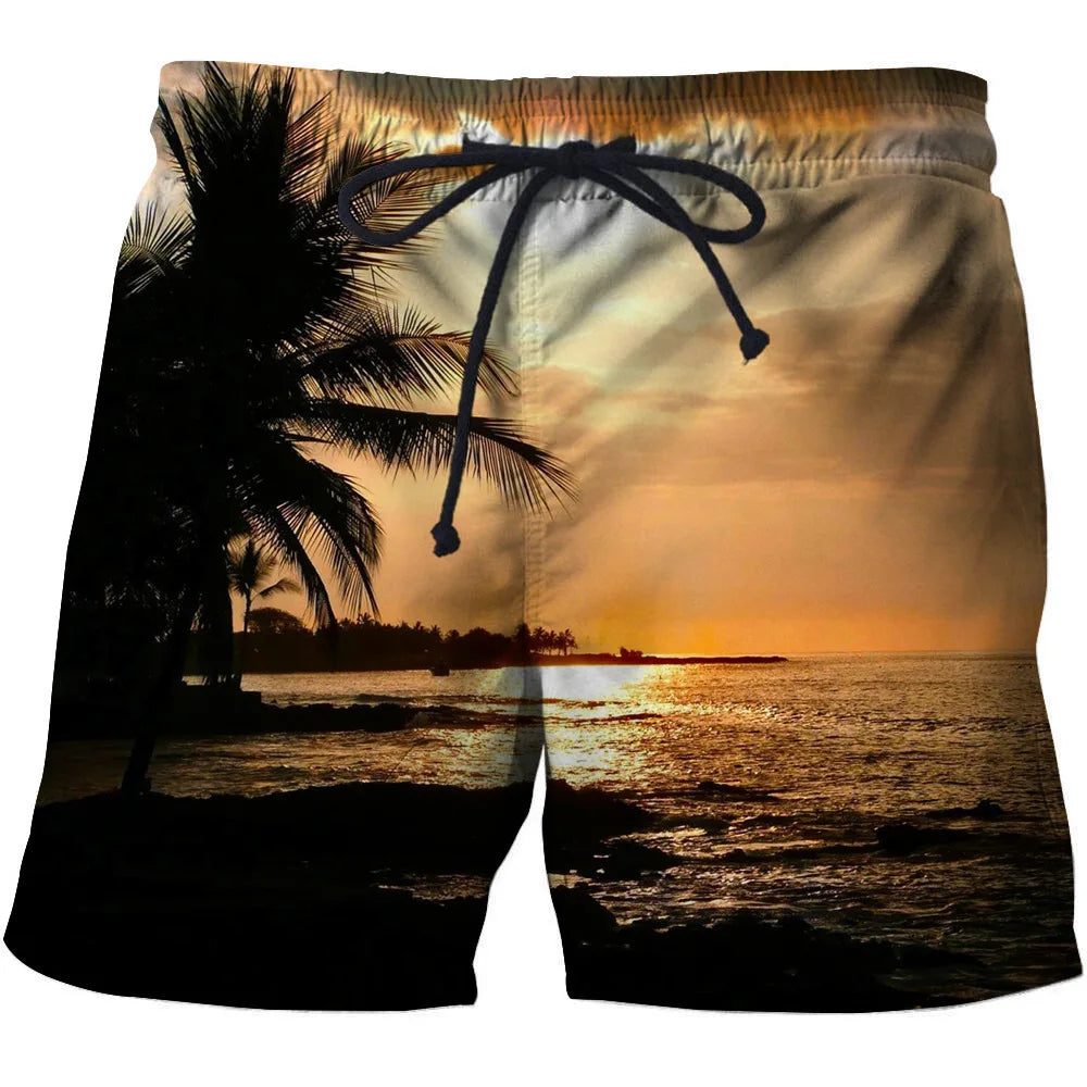 3D Landscape Print Beach Pants: Fashion-Forward Comfort with Soft, Advanced Fabrics