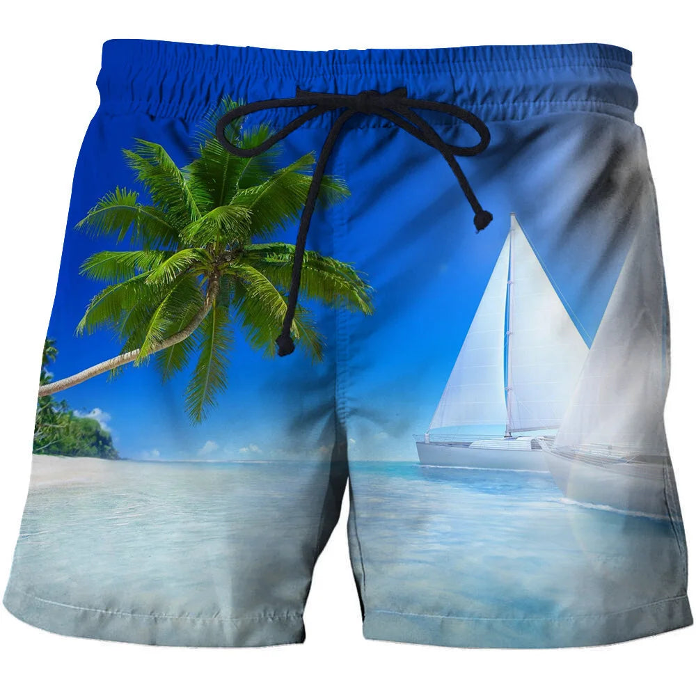 3D Landscape Print Beach Pants: Fashion-Forward Comfort with Soft, Advanced Fabrics