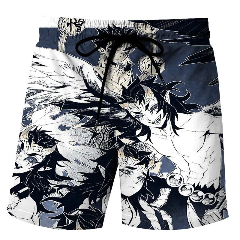 Ghost Blade 3D-Printed Beach Pants - Trendsetting Style with Ultra-Soft, Advanced Fabrics