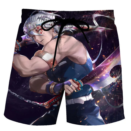 Ghost Blade 3D-Printed Beach Pants - Trendsetting Style with Ultra-Soft, Advanced Fabrics