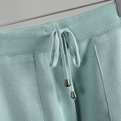 GIGOGOU Women's 3-Piece Knit Cardigan Tracksuit Set – Spring & Autumn Fashion with Pocket Pants