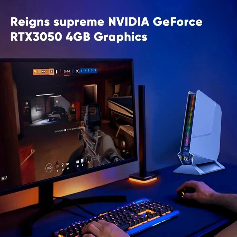 12th Gen Gamer PC: Core i9-12900H / i7-12700H, NVIDIA RTX 3050 Ti 8G, Mini Desktop Computer with 2x HDMI 1x Type-C 2.5G LAN PCIe 4.0 WiFi 6