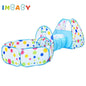 Foldable 3-in-1 Children's Play Tent: Indoor Playpen with Ball Pit, Polyester Tunnel and Games for Kids