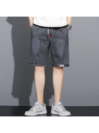Y2K Men's Loose Baggy Denim Shorts – Cargo Capri-Style, Streetwear Hip Hop Jeans with Pockets, pantalones cortos