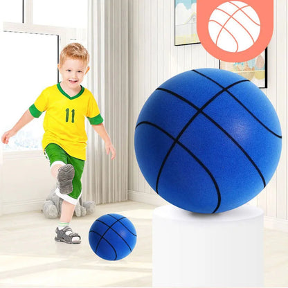 24cm Size 7 Silent Foam Basketball - Full Foam Bouncing Ball Toy for Indoor Play, Kids & Adults, Great Christmas Gift