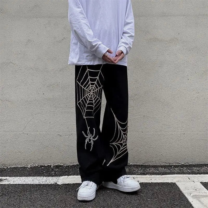 Y2K Streetwear Anime Sweatpants for Men - Oversized Wide-Leg Baggy Techwear Trousers (New 2023)