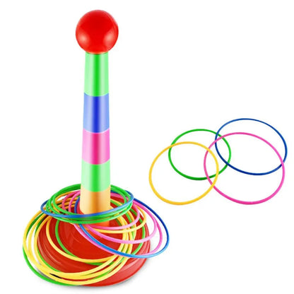 Kids Outdoor Fun Circle Ferrule Stacking & Toss Game — Parent-Child Interactive Ferrule Throwing Toy