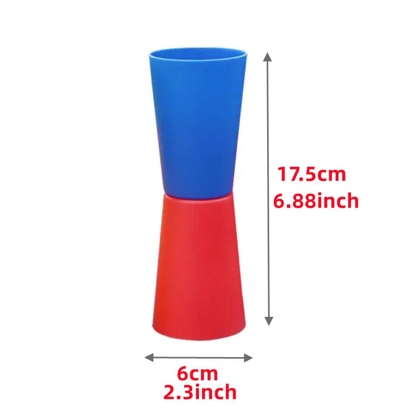 Outdoor Multi-Player Sports Kit for Kids: Flip Cup, Shuttle Run & Agility Cones for Fun Team Games and Body Coordination