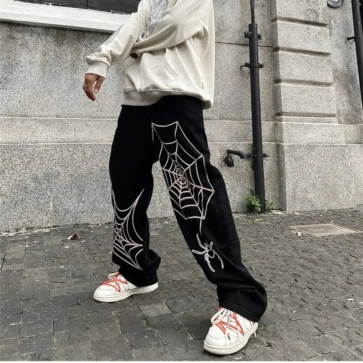 Y2K Streetwear Anime Sweatpants for Men - Oversized Wide-Leg Baggy Techwear Trousers (New 2023)
