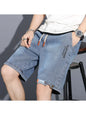 Y2K Men's Loose Baggy Denim Shorts – Cargo Capri-Style, Streetwear Hip Hop Jeans with Pockets, pantalones cortos