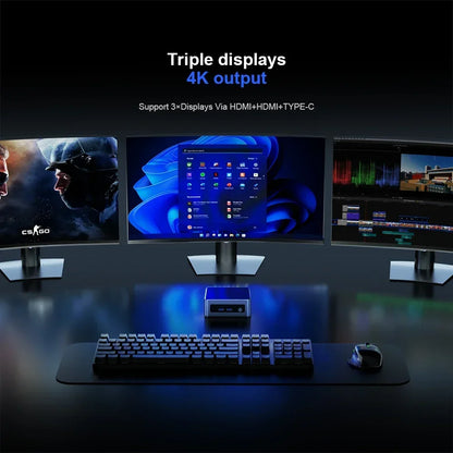 Chatreey AN2 Pro Mini PC - Ryzen 5 5625U, 6-Core Gaming PC with NVMe SSD, WiFi 6, HDMI, Windows 11 Pro