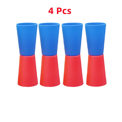 Outdoor Multi-Player Sports Kit for Kids: Flip Cup, Shuttle Run & Agility Cones for Fun Team Games and Body Coordination