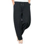 Men's Cotton-Linen Harem Pants - Loose, Casual Fit, Solid Color Trousers, Chinese Style