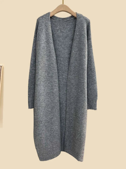 Cozy Autumn/Winter Knitwear Set for Women – Elegant Turtleneck Sweater, Long Cardigan Jacket & Wide-Leg Pants, 2023