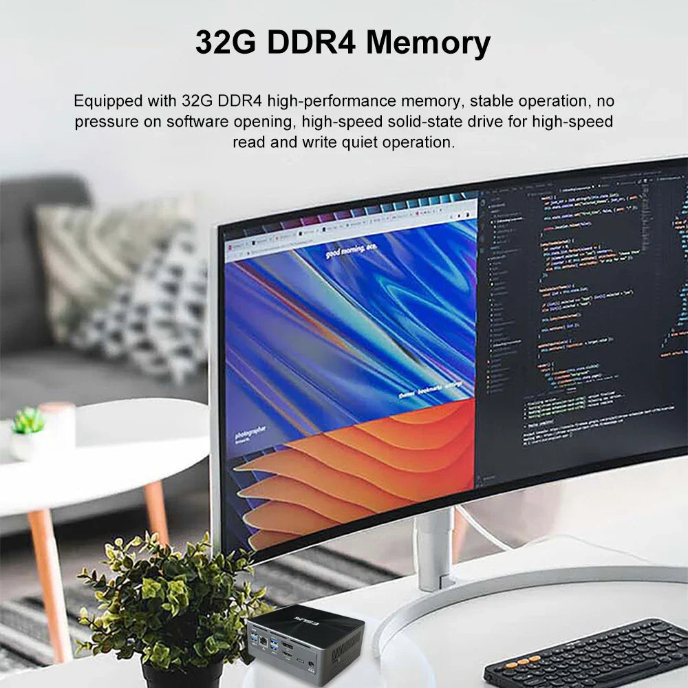 ESUS Mini PC Intel N100 Pocket PC — Windows 11/10/Linux, WiFi 6, 1000M Ethernet, Desktop Mini PC for PC Gaming & DIY 미니pc