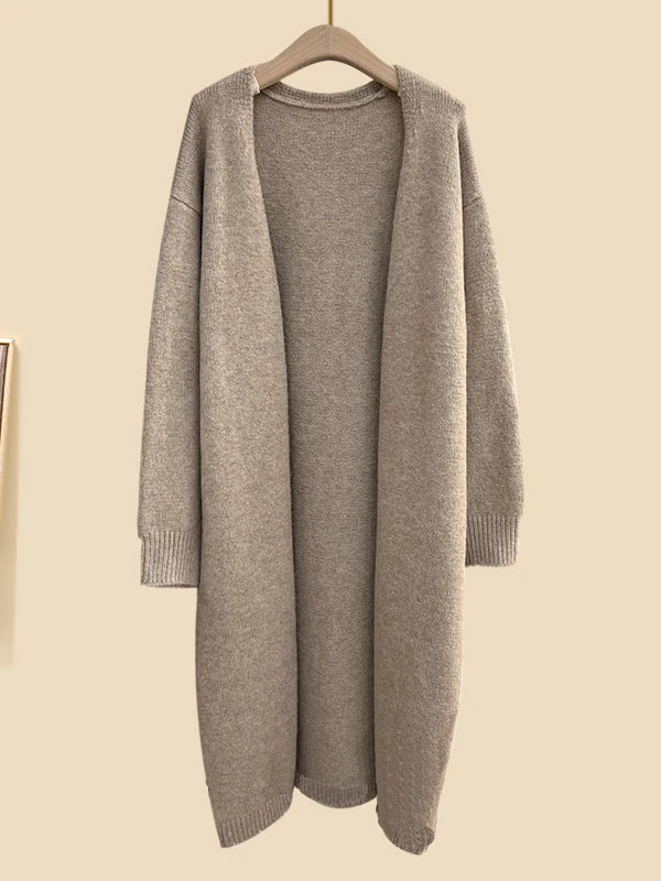 Cozy Autumn/Winter Knitwear Set for Women – Elegant Turtleneck Sweater, Long Cardigan Jacket & Wide-Leg Pants, 2023