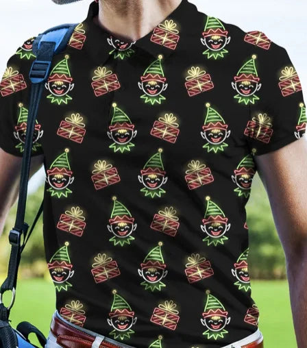 British Spring/Summer Men's Golf Polo Shirt - 3D Digital Print Cotton, Premium Short-Sleeve Lapel Polo, Sizes S-5XL