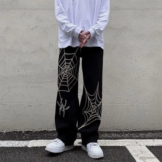 Y2K Streetwear Anime Sweatpants for Men - Oversized Wide-Leg Baggy Techwear Trousers (New 2023)