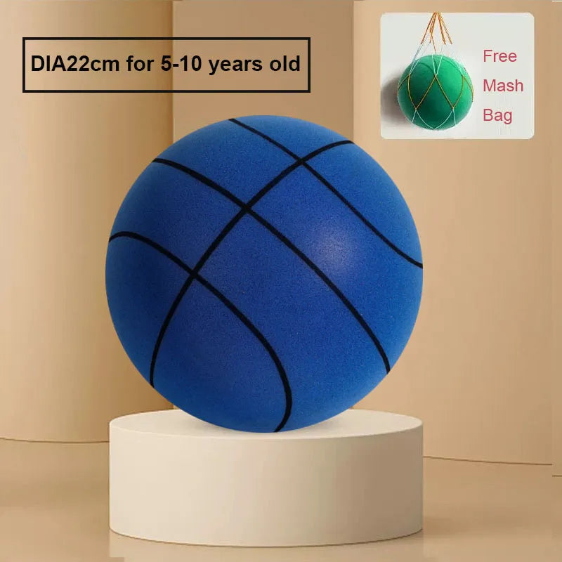 24cm Size 7 Silent Foam Basketball - Full Foam Bouncing Ball Toy for Indoor Play, Kids & Adults, Great Christmas Gift