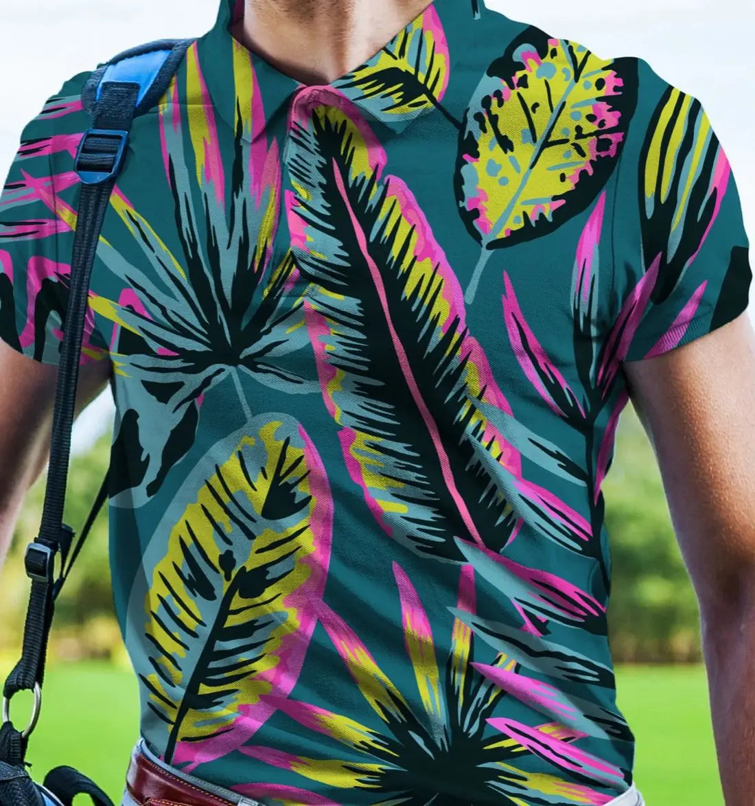 British Spring/Summer Men's Golf Polo Shirt - 3D Digital Print Cotton, Premium Short-Sleeve Lapel Polo, Sizes S-5XL