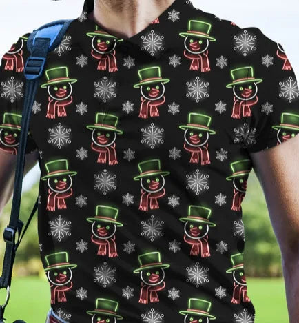 British Spring/Summer Men's Golf Polo Shirt - 3D Digital Print Cotton, Premium Short-Sleeve Lapel Polo, Sizes S-5XL