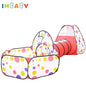 Foldable 3-in-1 Children's Play Tent: Indoor Playpen with Ball Pit, Polyester Tunnel and Games for Kids