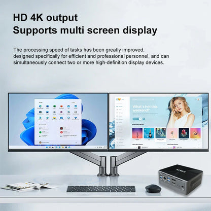 ESUS Mini PC Intel N100 Pocket PC — Windows 11/10/Linux, WiFi 6, 1000M Ethernet, Desktop Mini PC for PC Gaming & DIY 미니pc