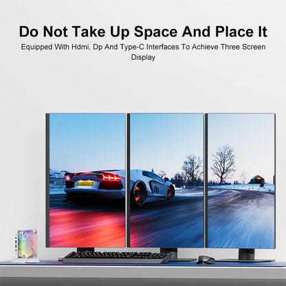 Genmachine AMD Ryzen 5 6600H ES Mini PC – Windows 11, Wi‑Fi 6, DDR5-4800MHz 4.2GHz CPU, M.2 SSD, 4K Display Support, Compact Gaming PC