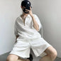 Men's Solid Summer 2-Piece Set: Loose T-Shirts and Shorts for Casual Unisex Streetwear