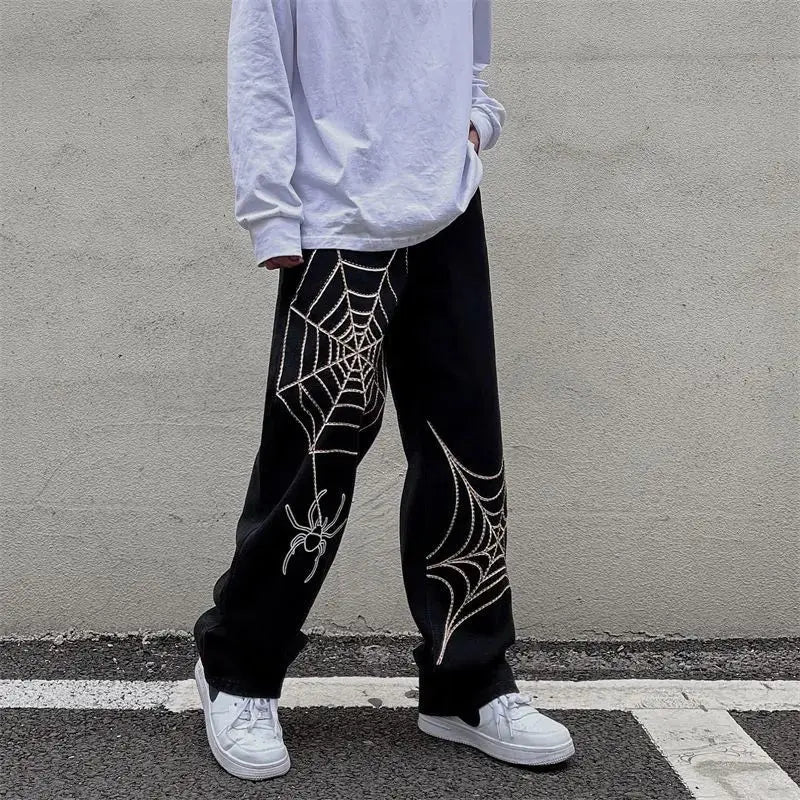 Y2K Streetwear Anime Sweatpants for Men - Oversized Wide-Leg Baggy Techwear Trousers (New 2023)