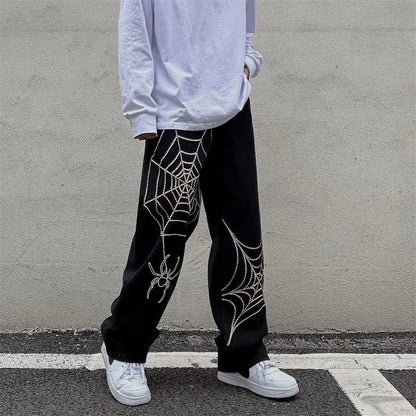 Y2K Streetwear Anime Sweatpants for Men - Oversized Wide-Leg Baggy Techwear Trousers (New 2023)