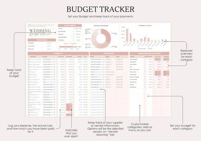 All-in-One Wedding Planner Spreadsheet for Effortless, Stress-Free Planning