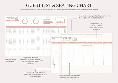 All-in-One Wedding Planner Spreadsheet for Effortless, Stress-Free Planning