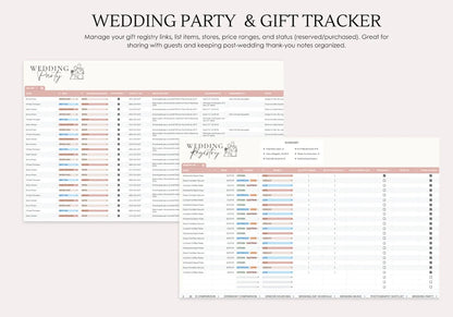 All-in-One Wedding Planner Spreadsheet for Effortless, Stress-Free Planning